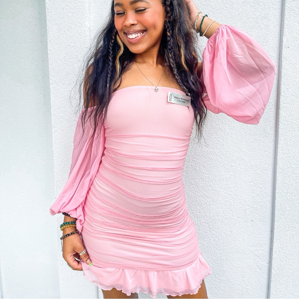 HELLO MOLLY CULTIVATE LOVE DRESS PINK